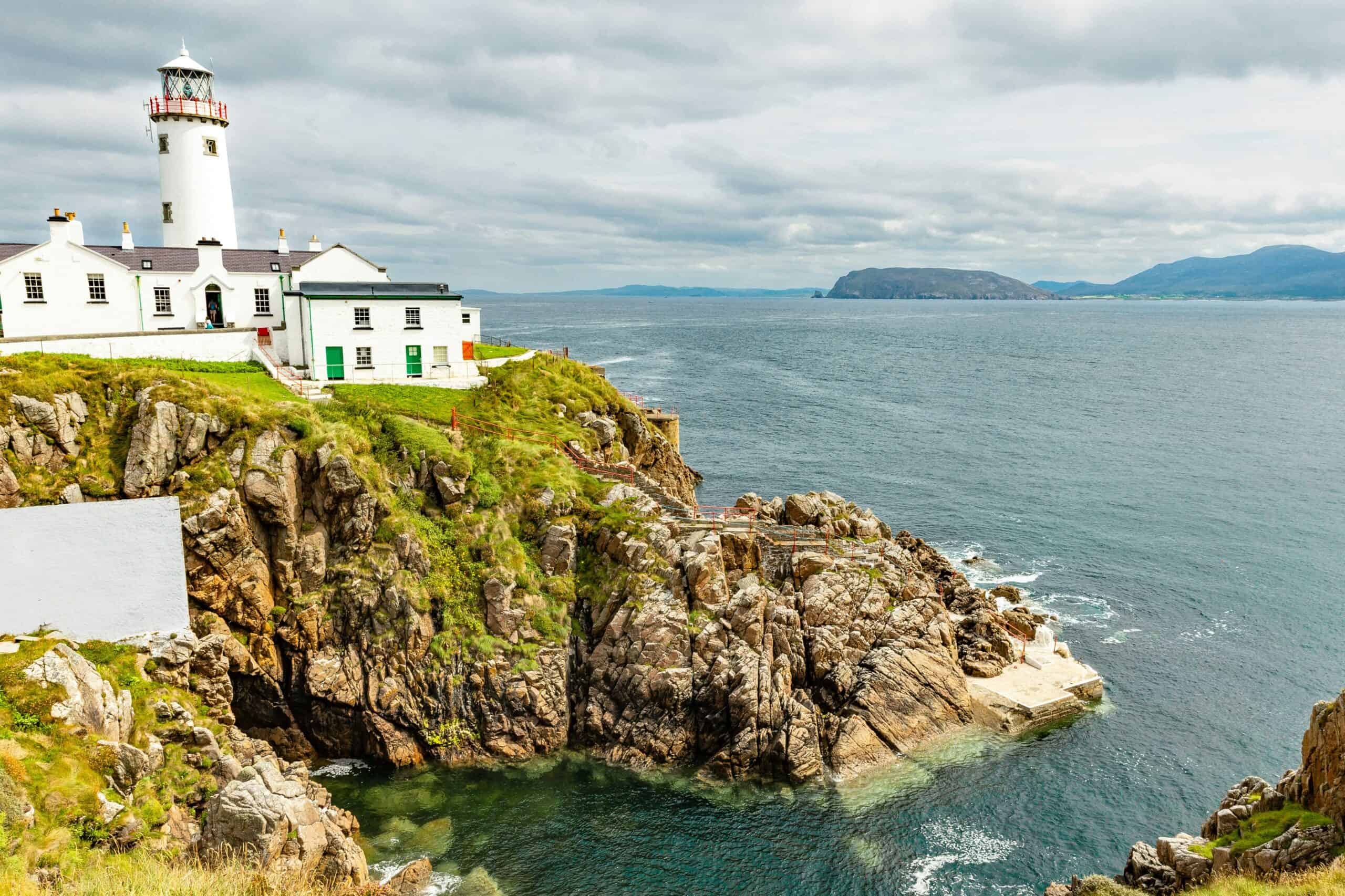 Fanad Head Lighthouse overlooking the Atlantic coast in County Donegal